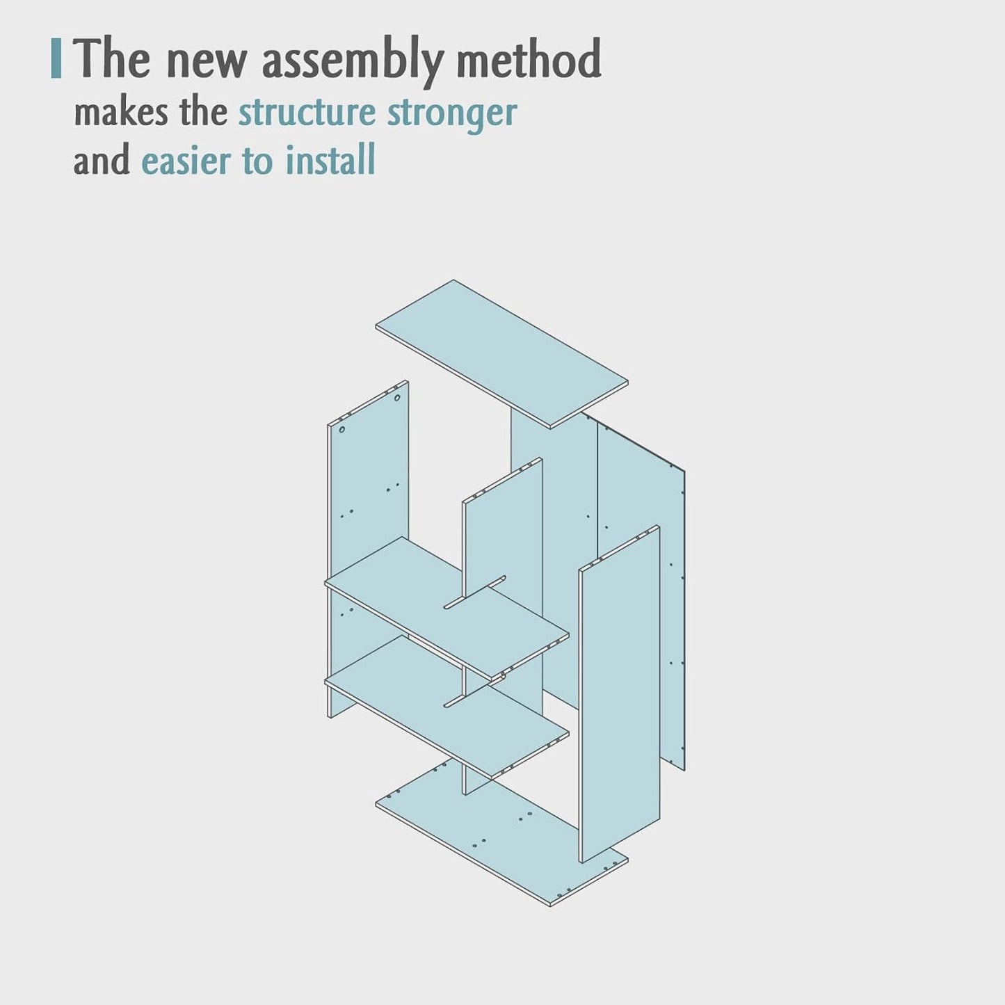 6-Cube Storage Shelf Bookcase - Wooden 3-Tier Floor Standing Open Bookshelf for Home and Office, Display Cabinet, Black