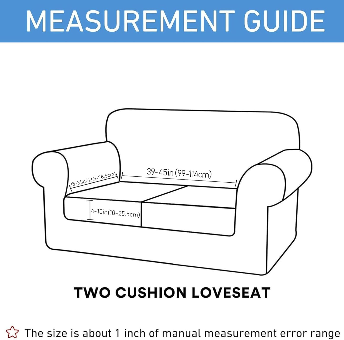 hyha Waterproof Couch Cushion Covers, Stretch Sofa Couch Seat Slipcover for Dog Washable, Non-Slip Waterproof Outdoor Cushion Covers for Patio Furniture Replacement (1 Piece for Medium, Peacock Blue)