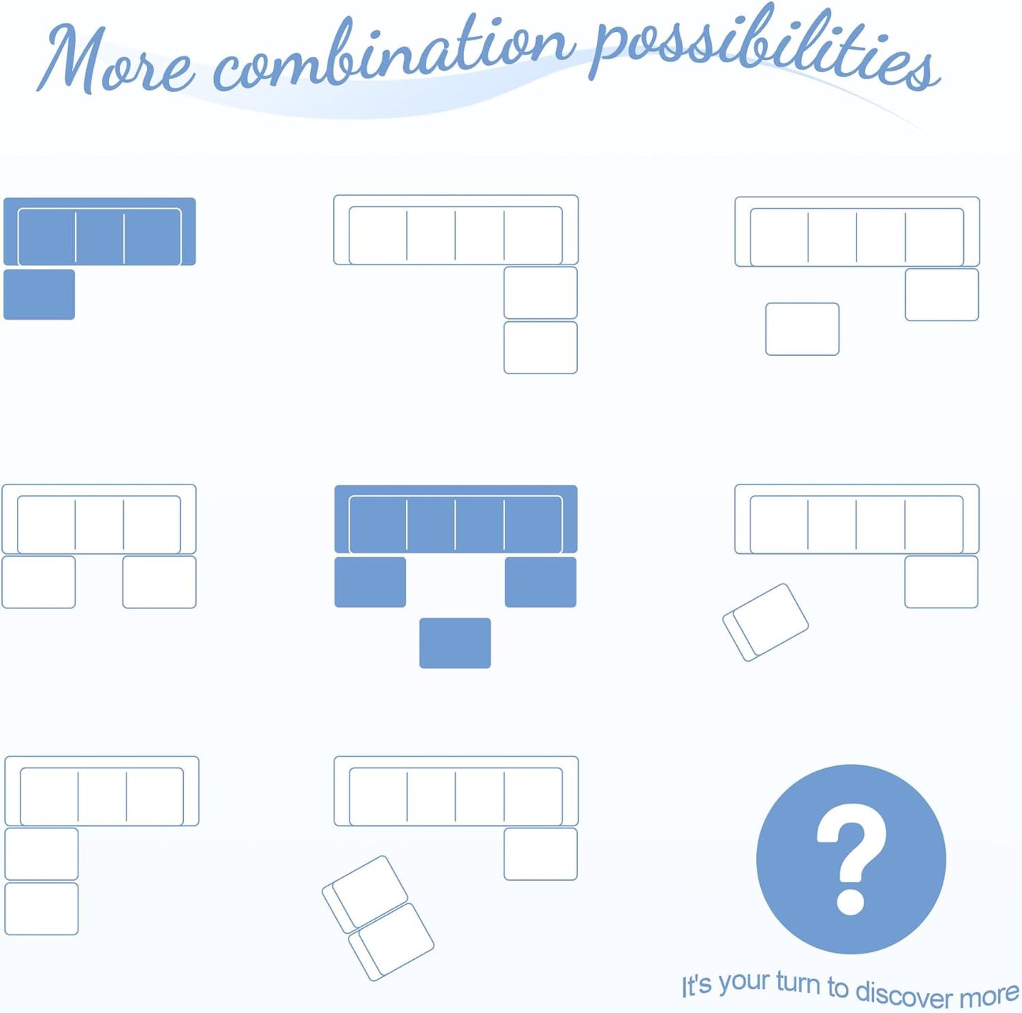 Hobestluk Modular Sectional Sofa Memory Foam Couch L Shape Sofa for Living Room Loveseat with Chaise Lounge Cloud Couch with Removable Cover (Stripe Grey, Loveseat with Chaise)