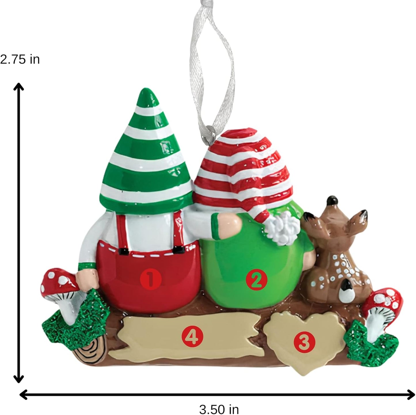 2025 Family Christmas Ornament β Personalized Ornament for Families β Custom Gnome Family Ornament β Holiday Tree Decoration Keepsake Gift (Family 2)