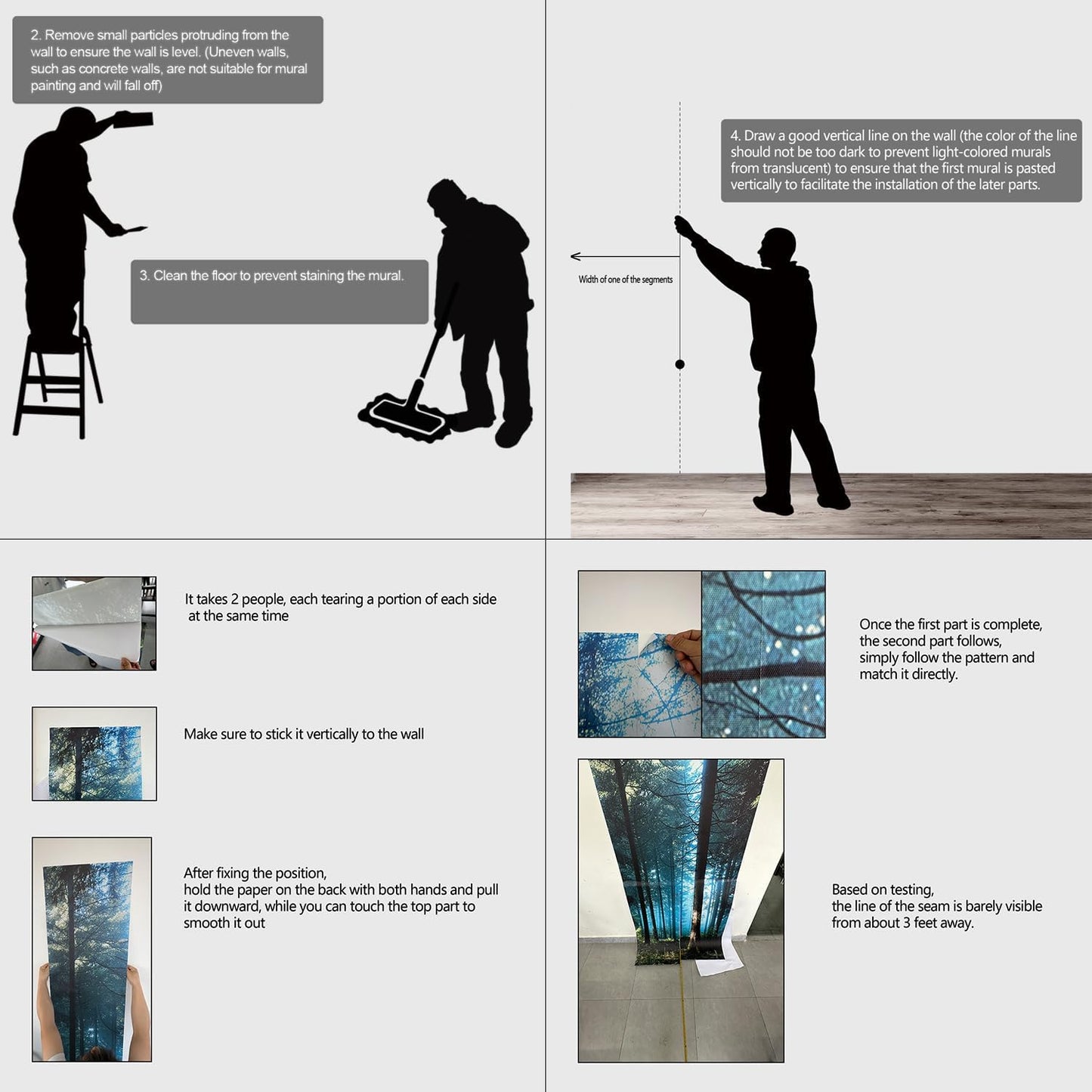 Castle Wall murals Peel and Stick Wallpaper for Bedroom Nursery Room - 58"x86"