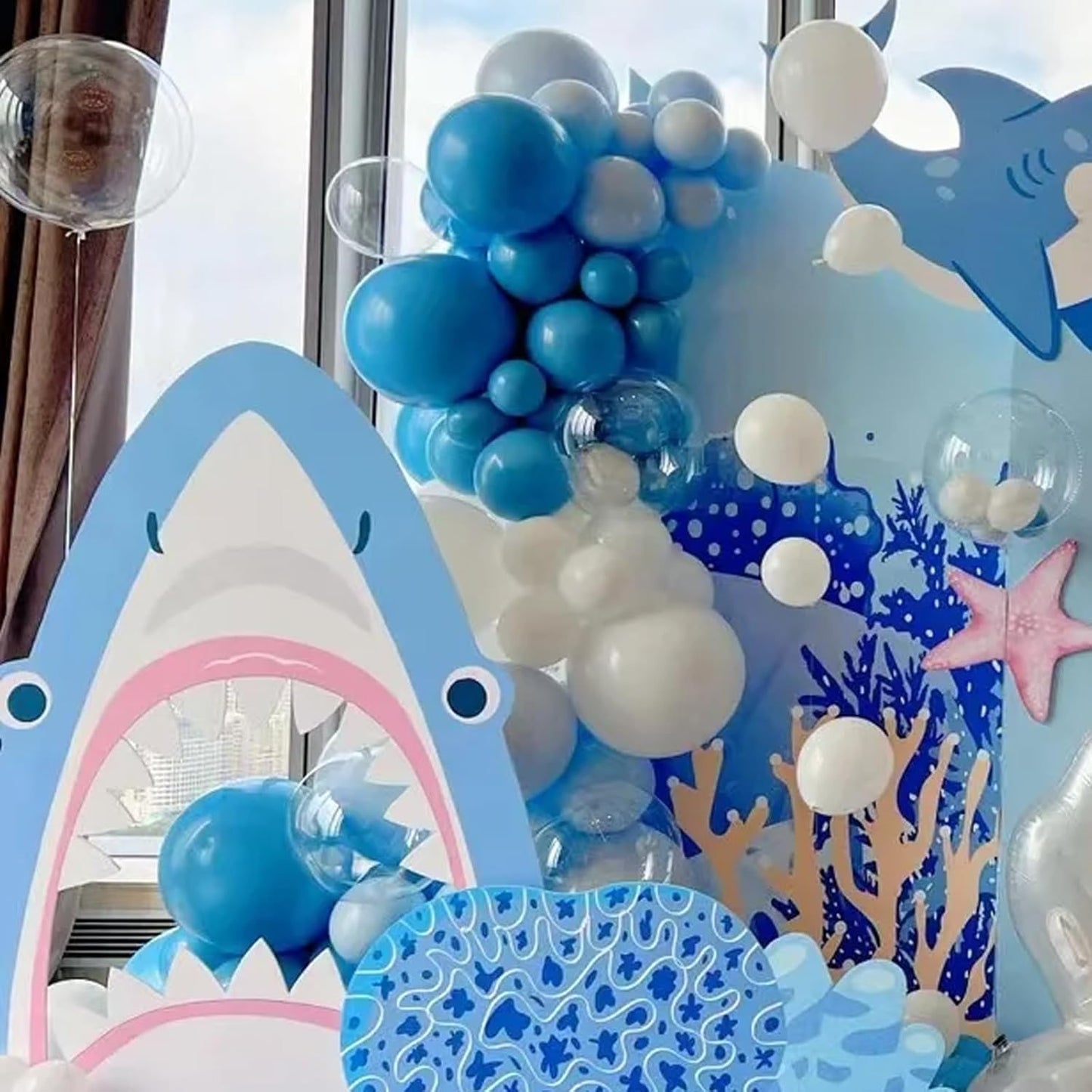 130pcs Blue Balloons Different Sizes 18" 12" 10" 5" Matte Blue Latex Balloon Garland Arch Kit for Birthday Baby Shower Graduation Wedding Gender Reveal Anniversary Party Decorations