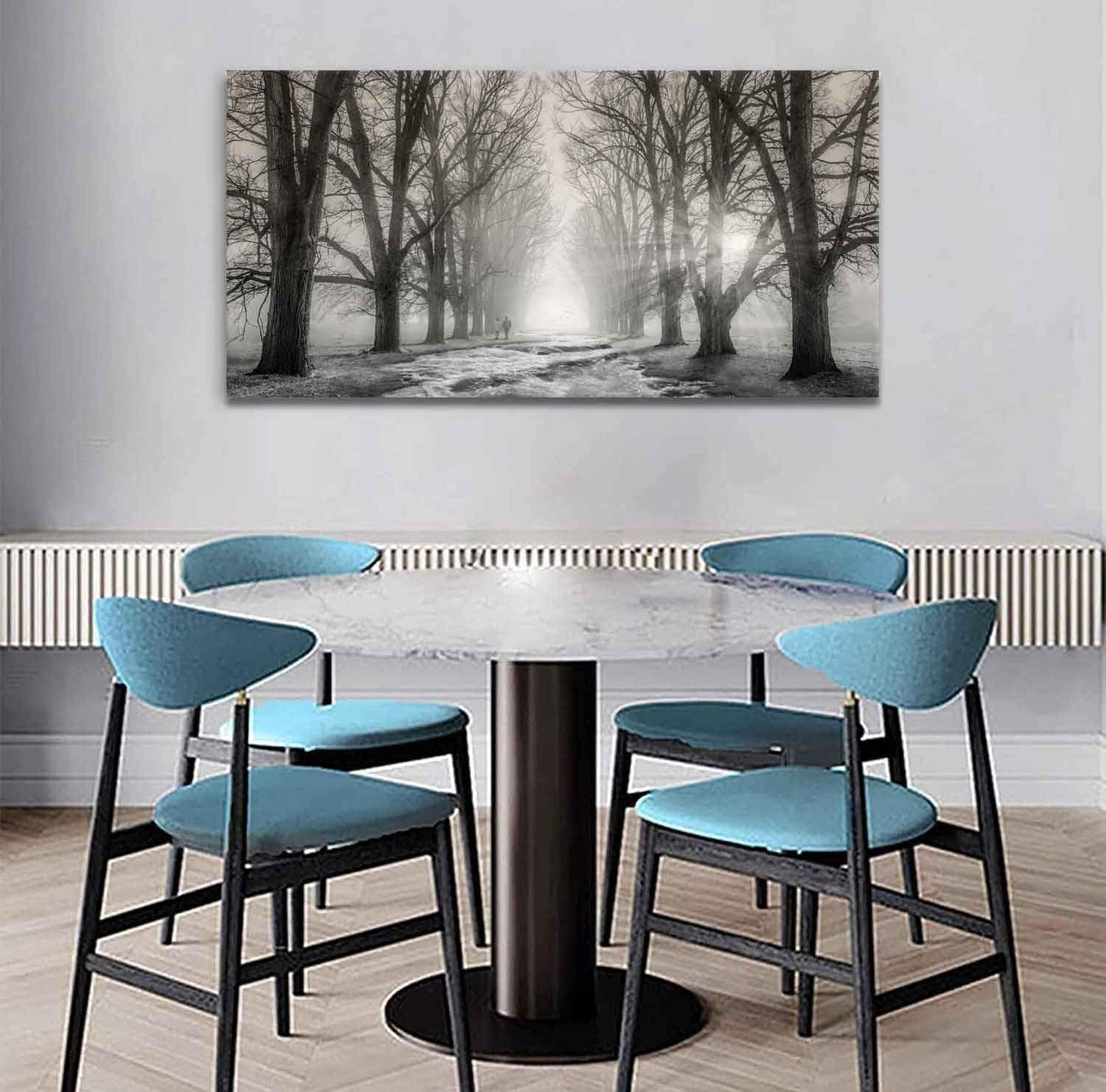 Bamdeya Wall Art Bedroom Black and White Wall Decor Forest Wall Pictures Tree Canvas Prints Art Landscape Painting Modern Artwork For Wall Art Living Room Kitchen Office Decor Home Decorations
