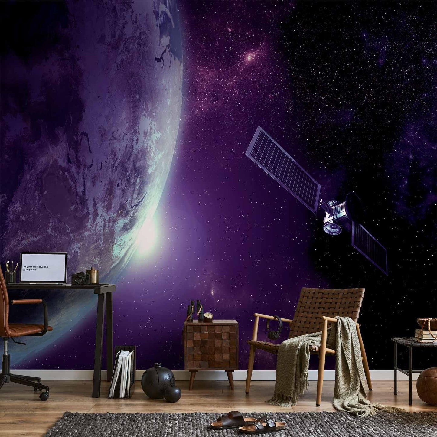 artgeist Wall Mural Cosmos Galaxy 135x101 in - Peel and Stick Self-Adhesive Wallpaper Removable Large Sticker Foil Wall Decor Print Picture Image Design n-B-0007-a-d