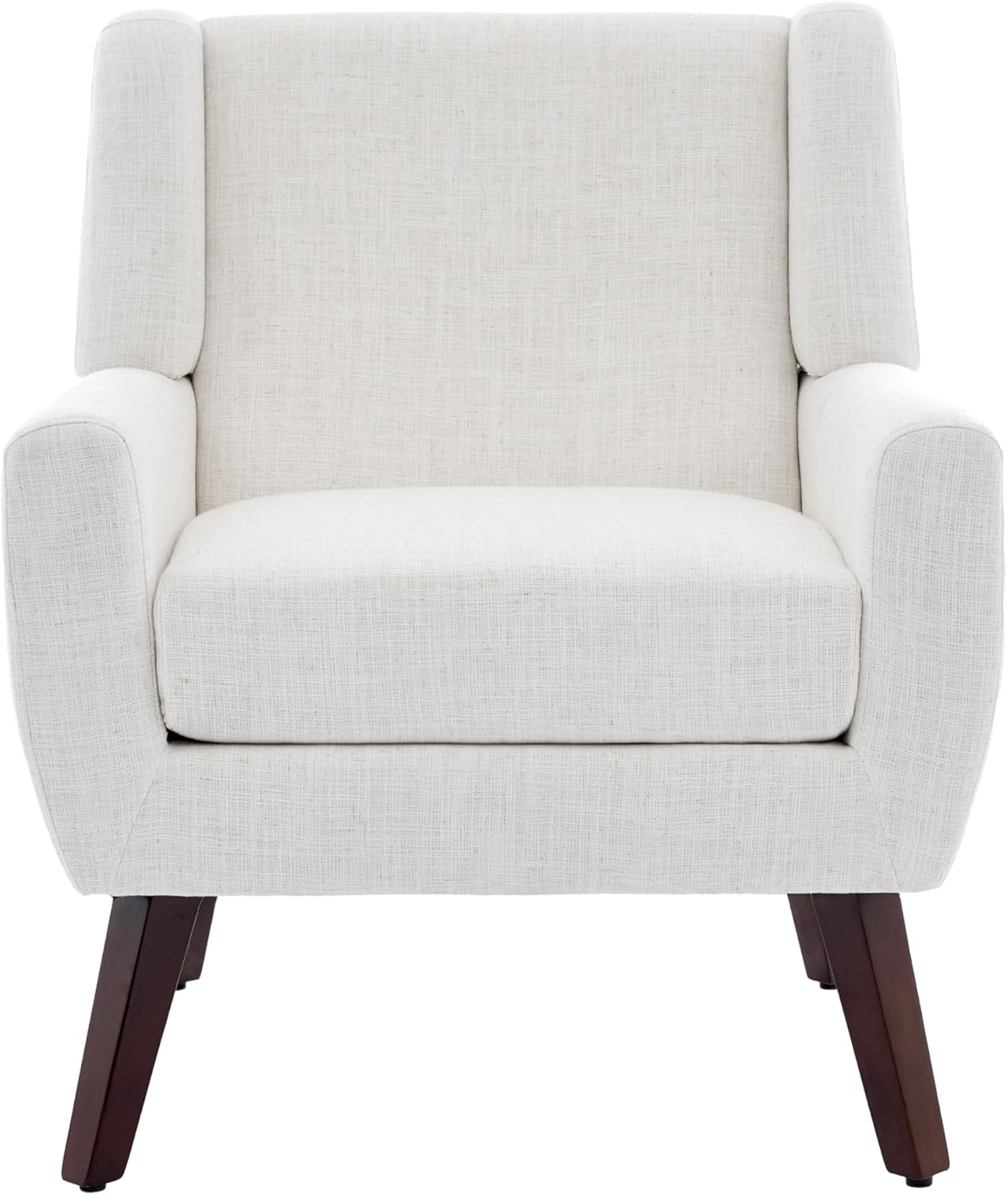 UIXE Accent Chair, Fabric Upholstered Armchair for Living Room, Comfy Arm Chair Single Sofa Bedroom Side Reading Seat - Flax Beige