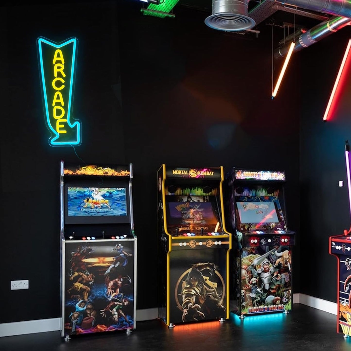 Arcade Neon Sign LED Light Dimmable Gaming Lights for Wall Decor USB Powered Neon Gaming Sign for Game Rooms, Bars and Retro Arcade Decor Gifts for Teenage Boys, Kids