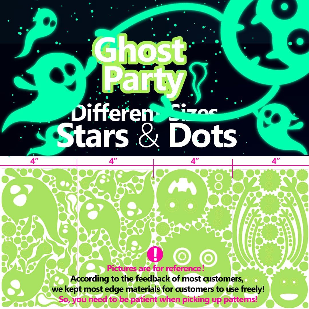 Halloween Decorations Indoor Decor - Glow in The Dark Spider w/Ghost Decor Stickers - Halloween Wall Decorations Stickers for Room Decor Haunted Mansion Decor for Kids Room