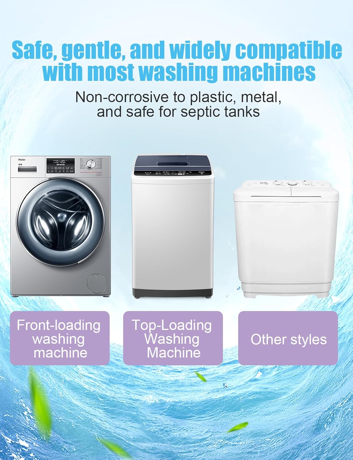 Washing Machine Cleaner Tablet : 12pack/6 Month Supply, washer cleaner table for laundry,top loader,front load or HE washing machine, effective deep cleaner, descaler, remover(Lavender)