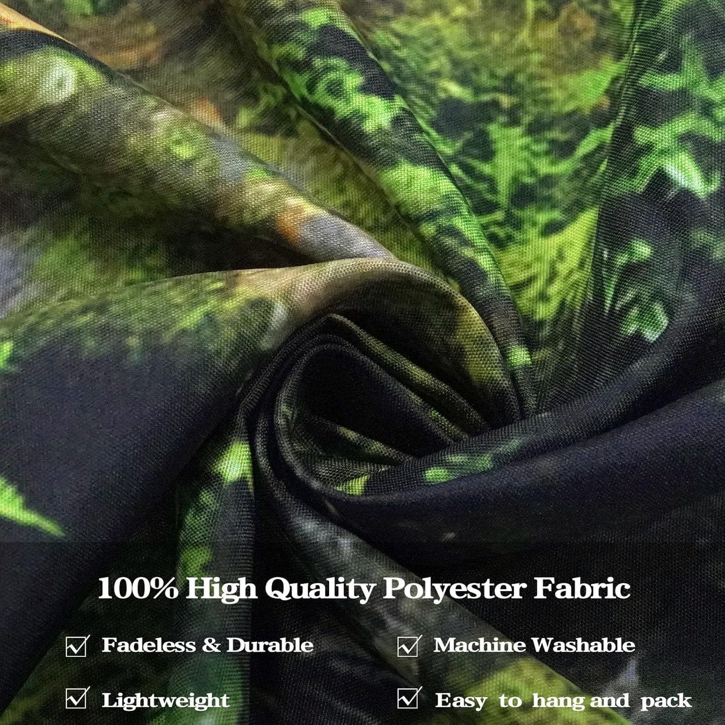 AMM Green Rainforest Tapestry Nature Forest Tapestry for Bedroom Aesthetic Misty Tropical Jungle Trees Flowing Stream Landscape Tapestries Wall Hanging for Living Room Dorm 80 x 60 Inch