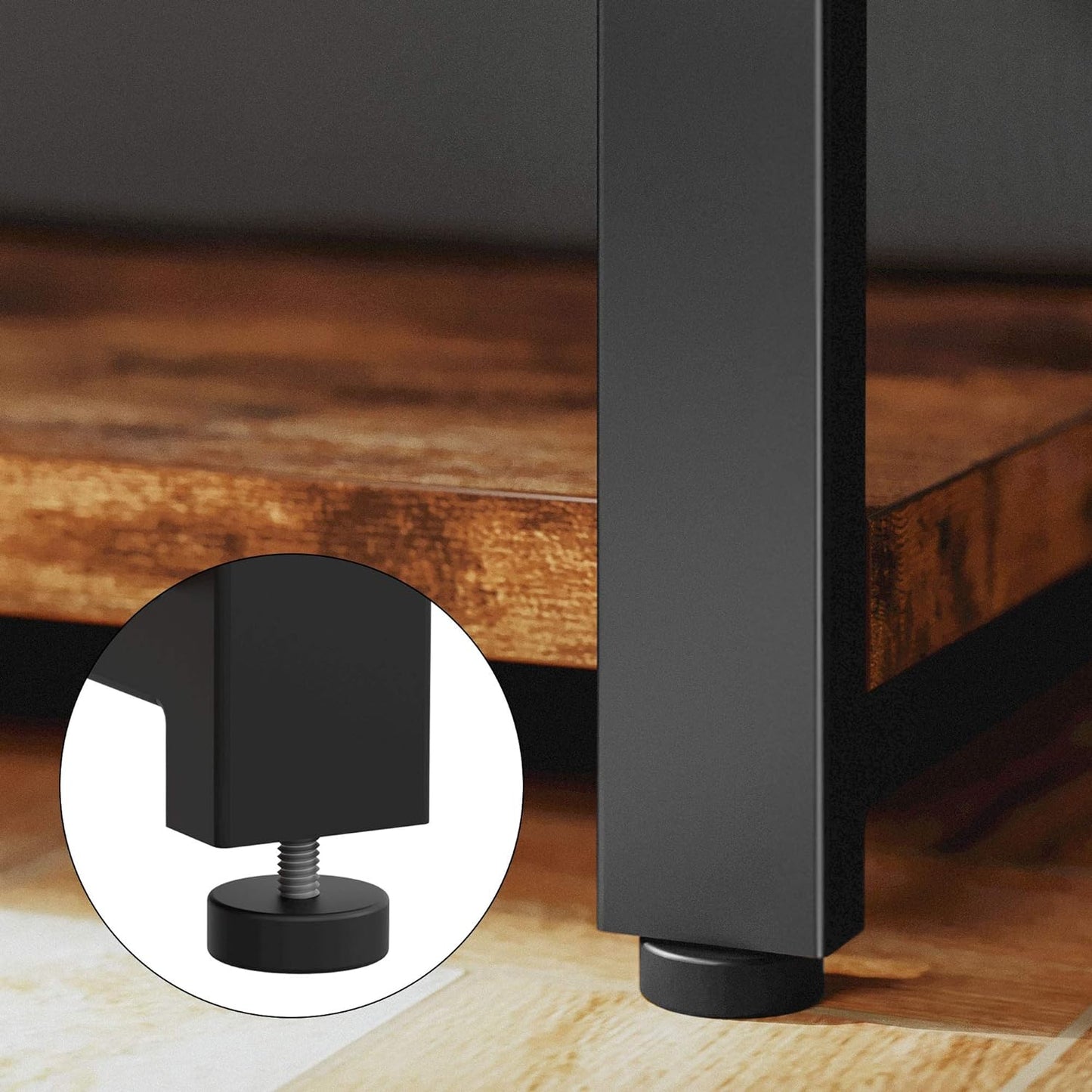 IRONCK Rustic Entryway Console Table, Long Hallway Table 70.8 in 3-Tier, TV Stand Entertainment Center Media Stand for Living Room, Industrial Style, Vintage Brown