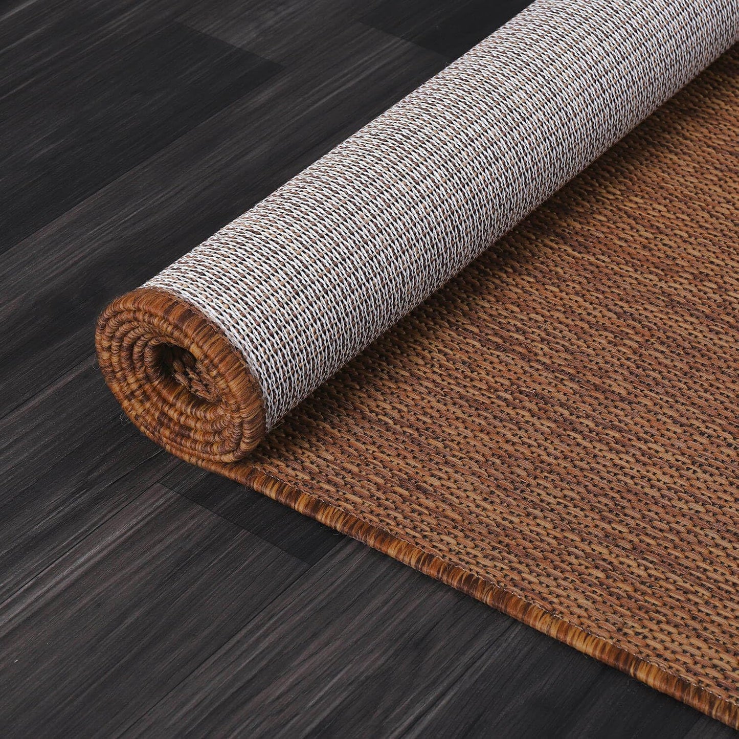 CAMILSON Outdoor Rug 6x9 Modern Area Rugs for Indoor and Outdoor Patios and Porches - Waterproof, Washable, Non-Shedding, Easy-to-Clean Outside Carpet (6 x 9, Solid - Gold)