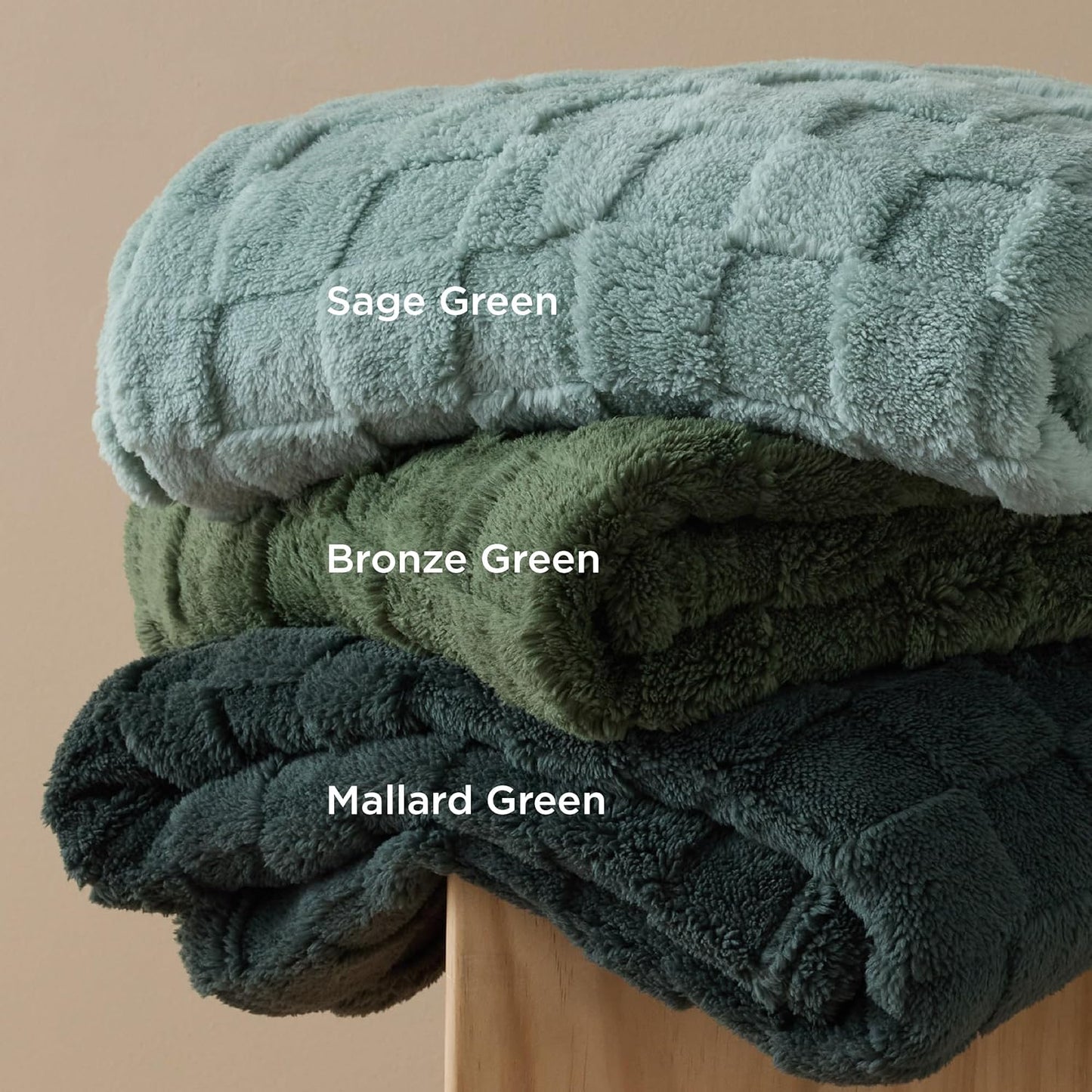 Bedsure GentleSoft Twin Blanket for Bed Bronze Green - Super Soft Cozy Blankets for Women Men Girls, Cute Fuzzy Fleece Throws for Bedroom Couch, 60x80 Inches