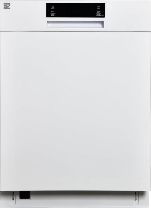 Kenmore 24" Built-in Stainless Steel Tub Dishwasher EasyFlex 3rd, SmartWash, UltraWash Plus, TurboDry, and MoreSpace Adjustable Rack, Energy Star Certified, White