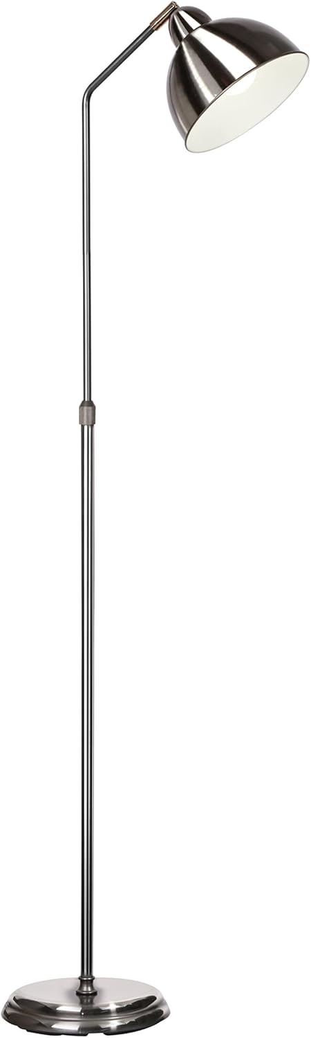 OttLite Covington Floor Lamp - Brushed Nickel, Adjustable Modern & Contemporary LED Light