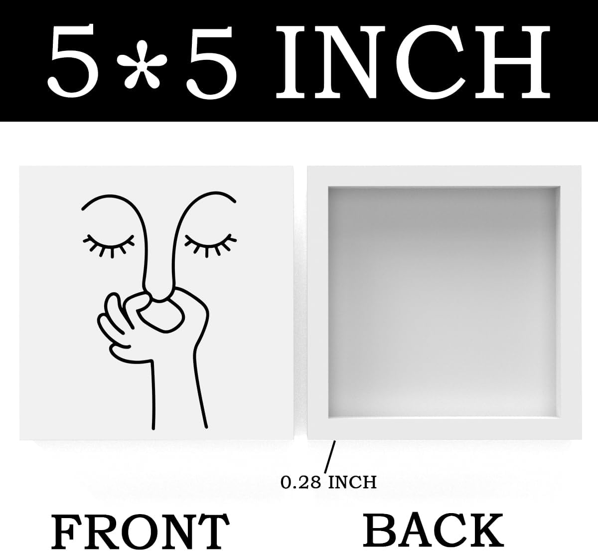 Funny Bathroom Decor, Black and White Bathroom Decor, Boho Dorm Decoration, Dorm Room Decoration for Shelves, Wooden Box Decorations Sign for Home Farmhouse Office Living Room Table Shelf