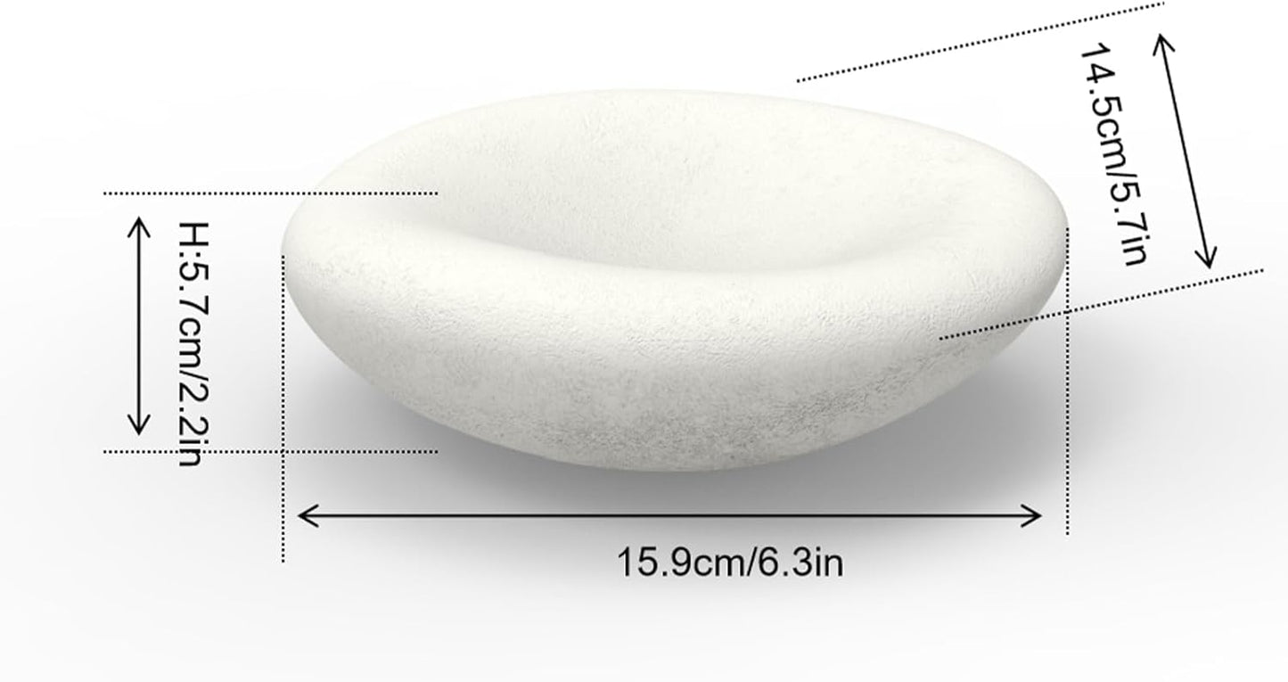 6.3 Inch Concrete Bowl, Modern Decorative Home Decor, Jewelry Tray, Asymmetrical Concrete Organic Bowl, Minimalist Tray