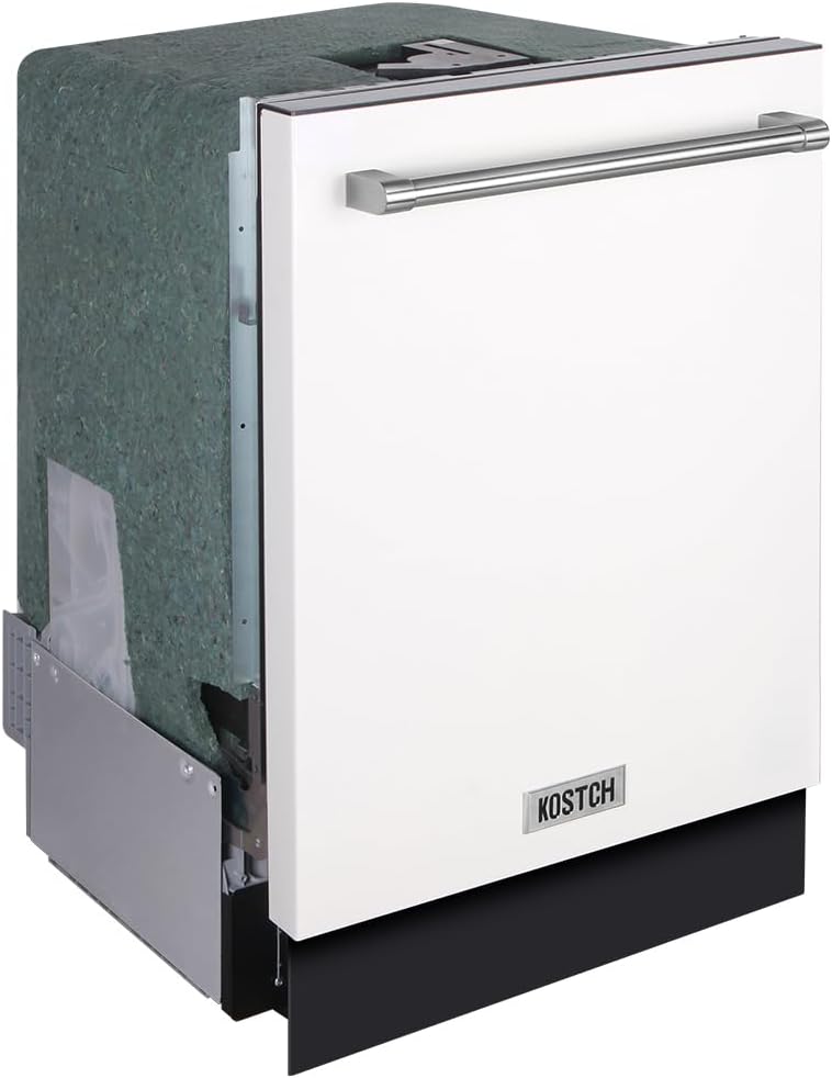 Large Capacity 24 inch Top Control Built-In Dishwasher with Third Rack – ENERGY STAR Certified, 47-dBA Ultra-Quiet, Stainless Steel (White)