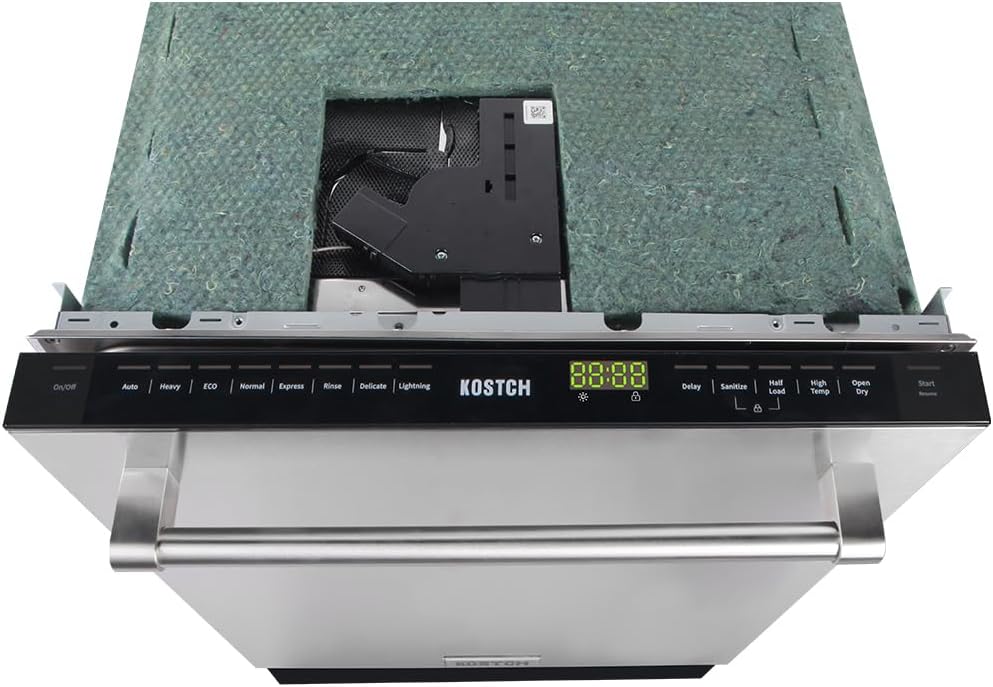 Large Capacity 24 inch Top Control Built-In Dishwasher with Third Rack – ENERGY STAR Certified, 47-dBA Ultra-Quiet, Stainless Steel (Stainless Steel)