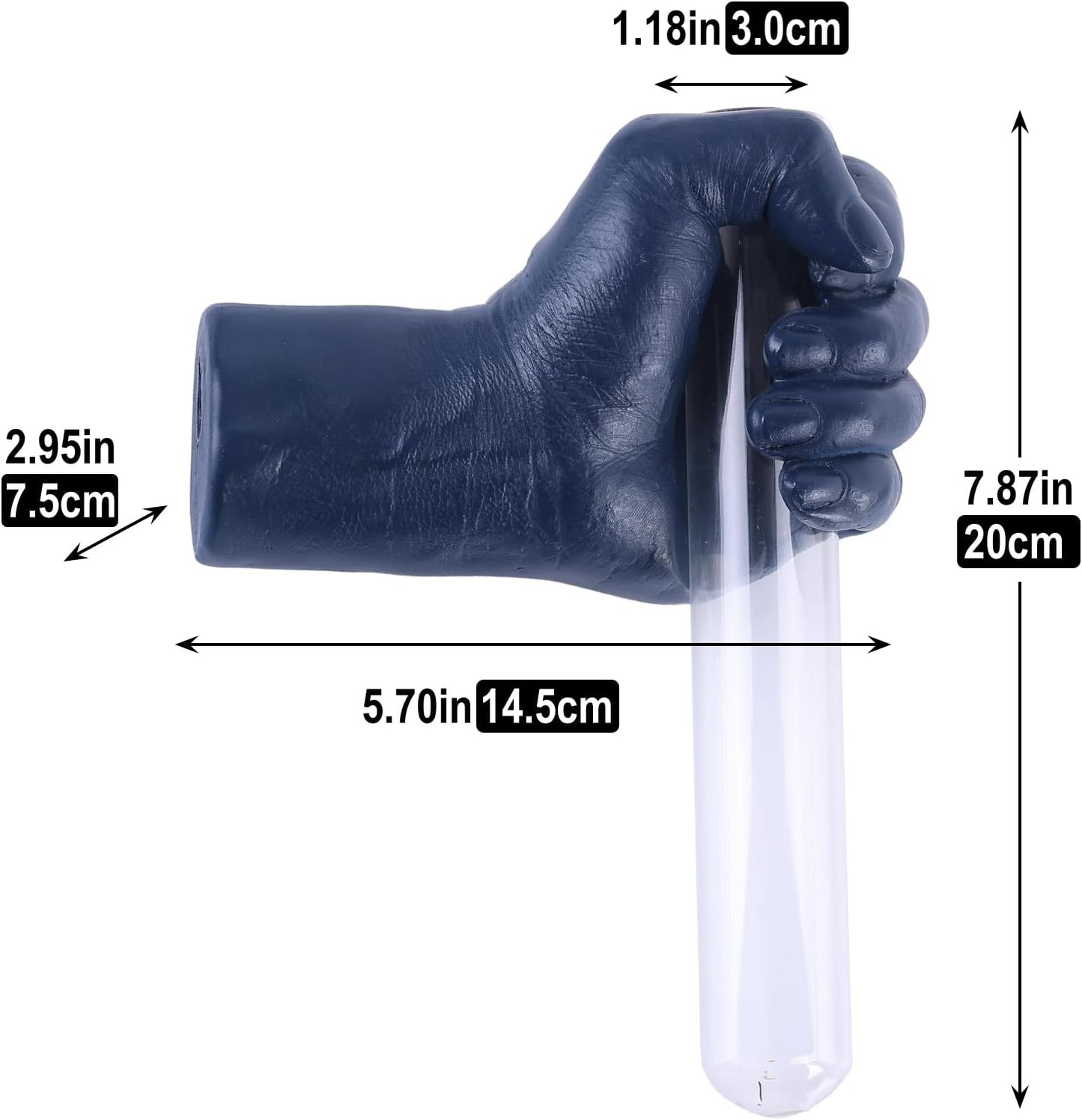 Blue Wall Sculpture,Wall Art Bedoroom,Hand Vase,Funky Flower Vase Decorations,Unique Wall Statue,Home Decor Art