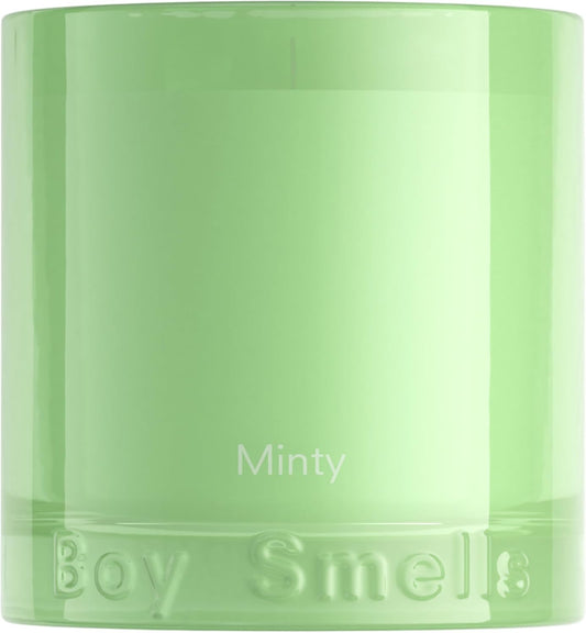 Boy Smells Mint Candle - 8.5 oz Fancy Candle with Ginger, Wild Mint, and Cedarwood- Up to 50-Hour Burn - Cotton Wick