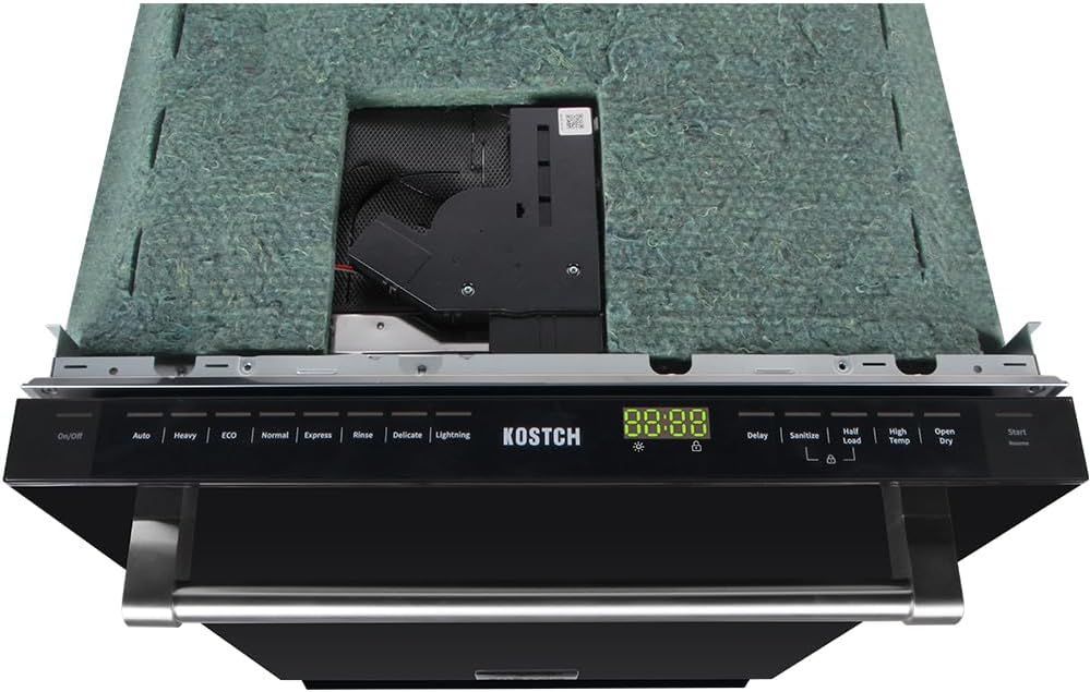 Large Capacity 24 inch Top Control Built-In Dishwasher with Third Rack – ENERGY STAR Certified, 47-dBA Ultra-Quiet, Stainless Steel (Black)