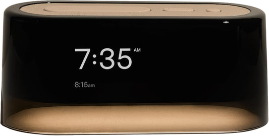 Loftie Alarm Clock with Sound Machine – Smart Alarm Clock with Light, White Noise, Bluetooth Speaker, Night Light Sound Machine, 100+ Sounds, Blackout Mode, No WiFi Mode, Optional Subscription - Peach