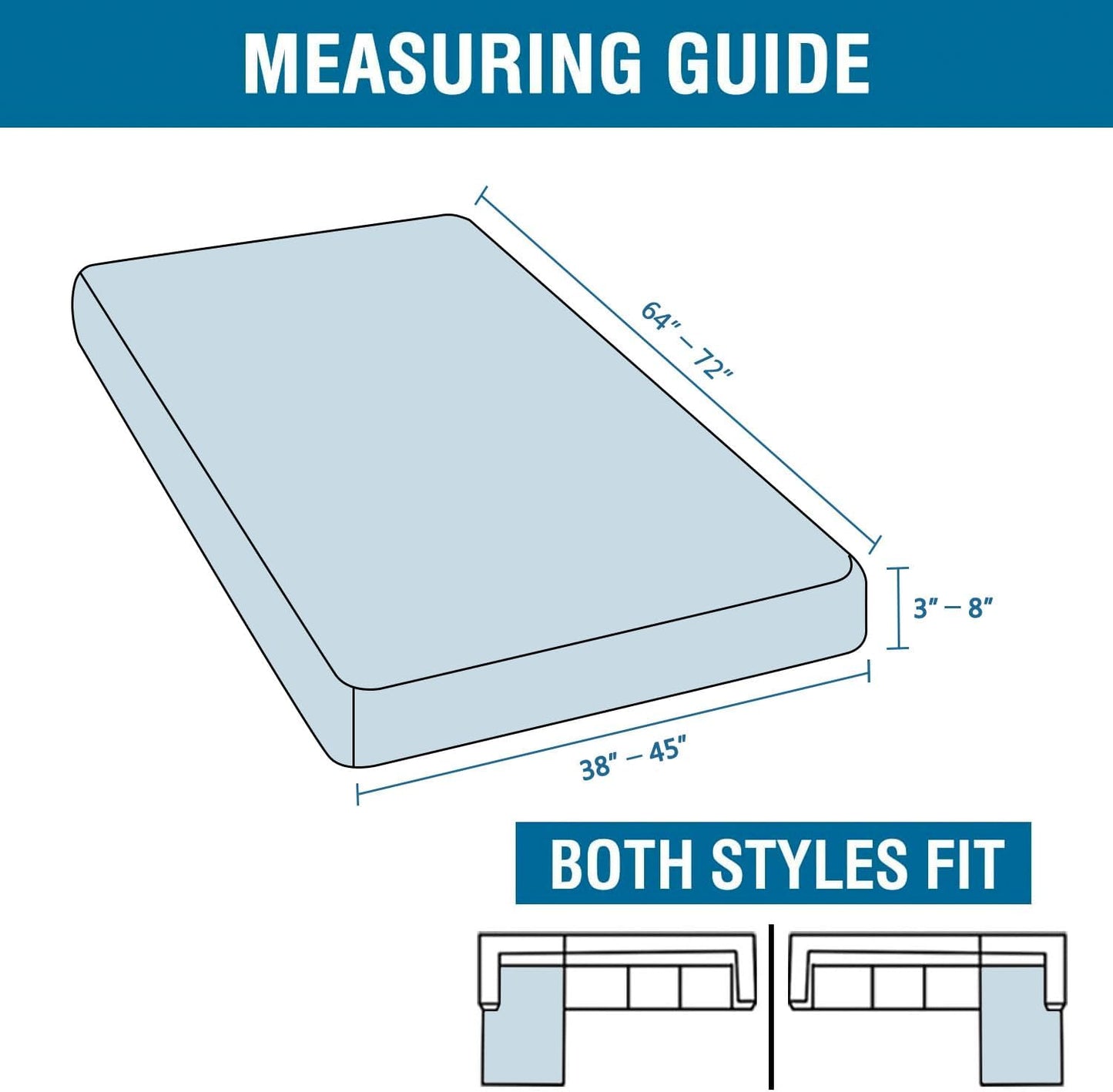 H.VERSAILTEX Super Stretch Individual Chaise Cover Sectional Couch Covers for L Shaped Sofa Both Left/Right Featuring Thick Jacquard Textured Twill Fabric (1 Piece Chaise Cover Large, Ivory)
