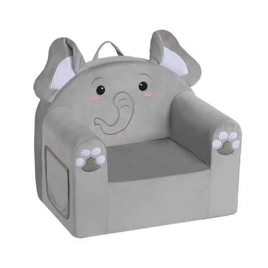 ALIMORDEN Animal Series Kid's Chair, Ultra-Soft Comfy Foam Filled Toddler Sofa Chair, Cute Animal-Shaped Design Toddler Couch, Lightweight Birthday for Baby Boys & Girls (Elephant)