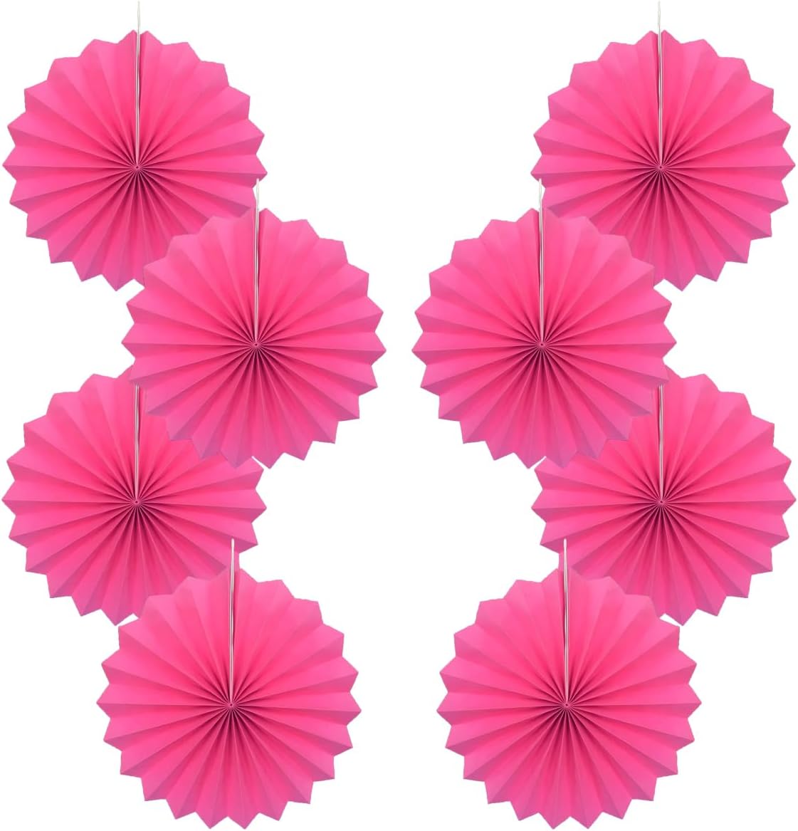 Red Graduation Party Decor,Girls Party Decorations ,Party Supplies Party Fans 12in, Anniversary Decorations for Party,Wedding Graduation Events Accessories 30 Color DIY Set （Rose Red）