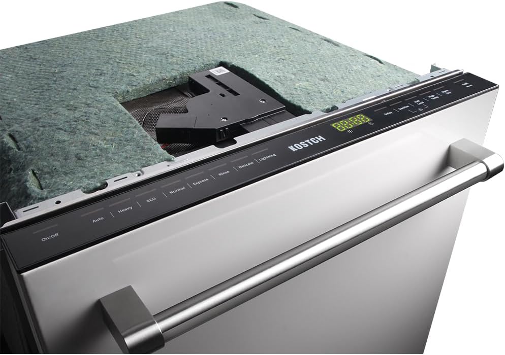 Large Capacity 24 inch Top Control Built-In Dishwasher with Third Rack – ENERGY STAR Certified, 47-dBA Ultra-Quiet, Stainless Steel (White)