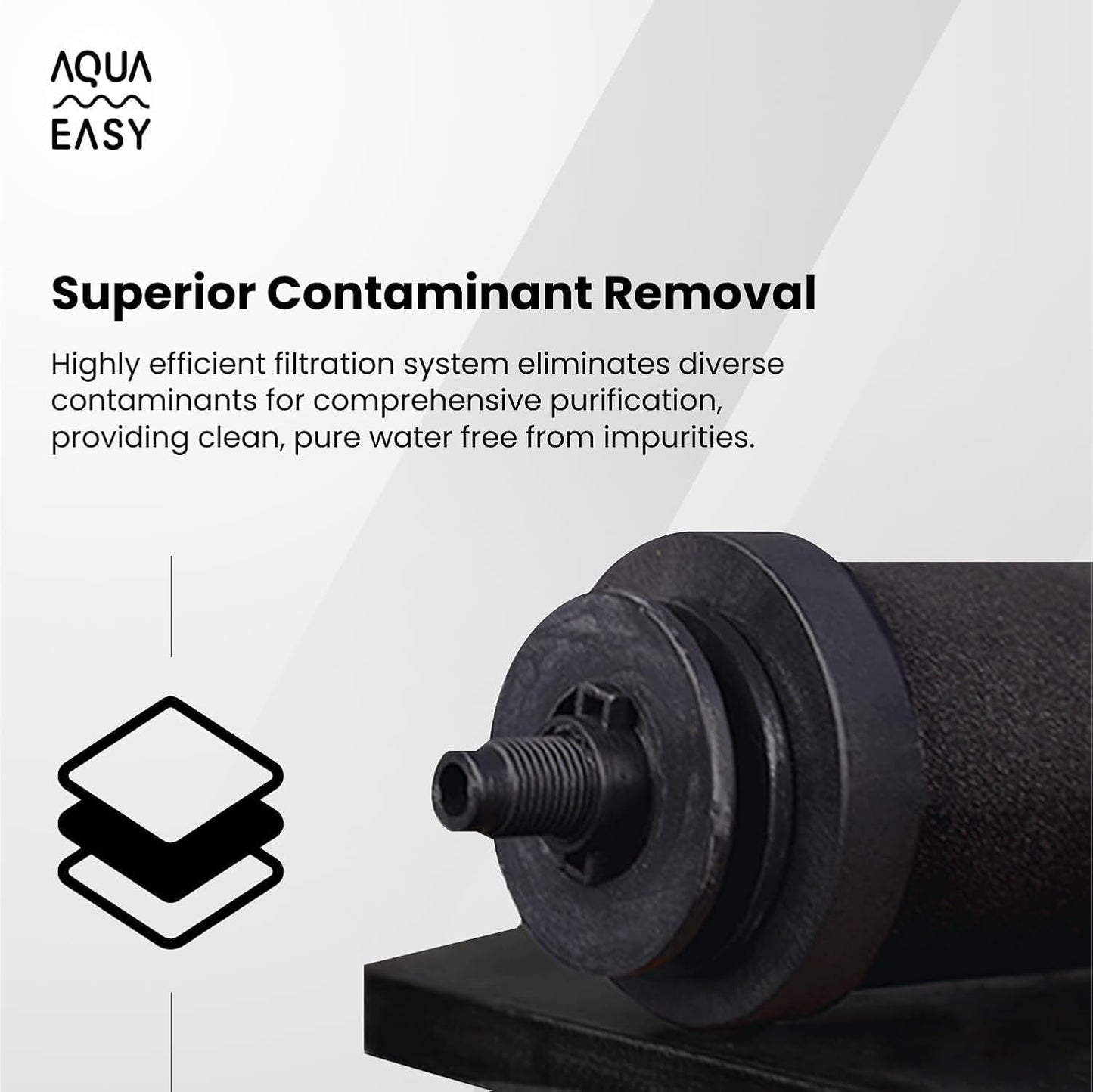 AquaEasy BB9 Activated Carbon Water Filter Candle(4 Pcs) Replacement Gravity Water Filter Candle Compatible With Gravity Filter System