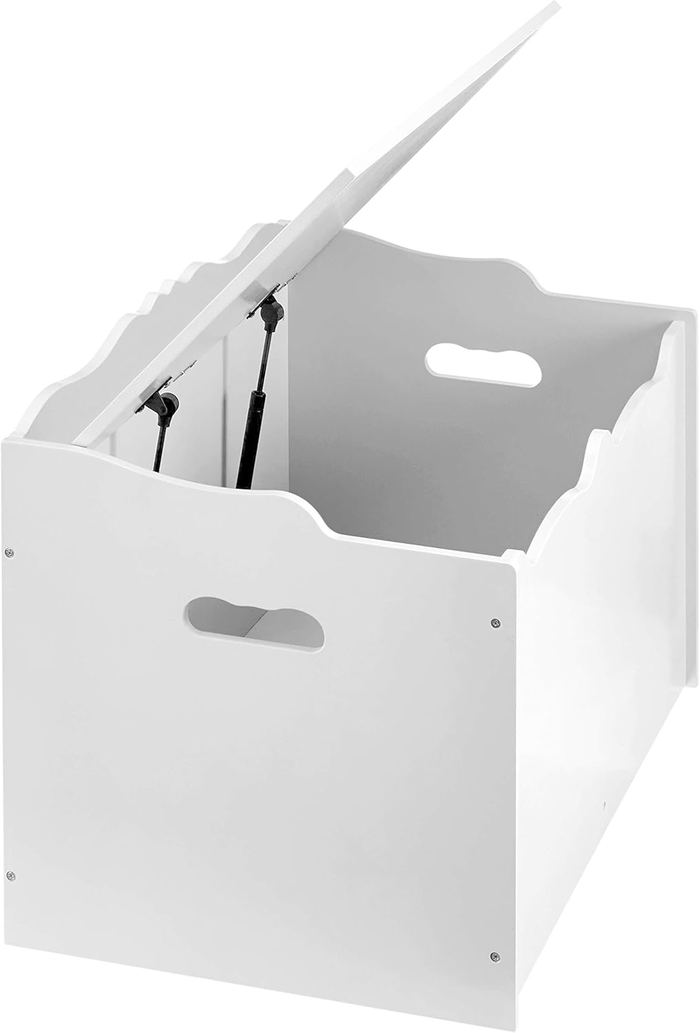 Amazon Basics Kids Toy Box, Wooden Organizer Storage Chest,White, 30" x 18" x 19"