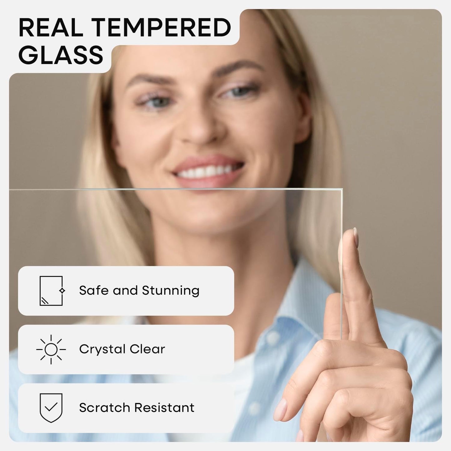 Homeforia 6x8 Picture Frame Natural Wood, High End Oak 6x8 Light Wooden Frames with Mat 5x7 for Photo, 6 x 8 Frame Matted to 5 x 7 Print, 8x6 Wall or Tabletop Frame, Tempered Glass, Wall Kit, Set of 1