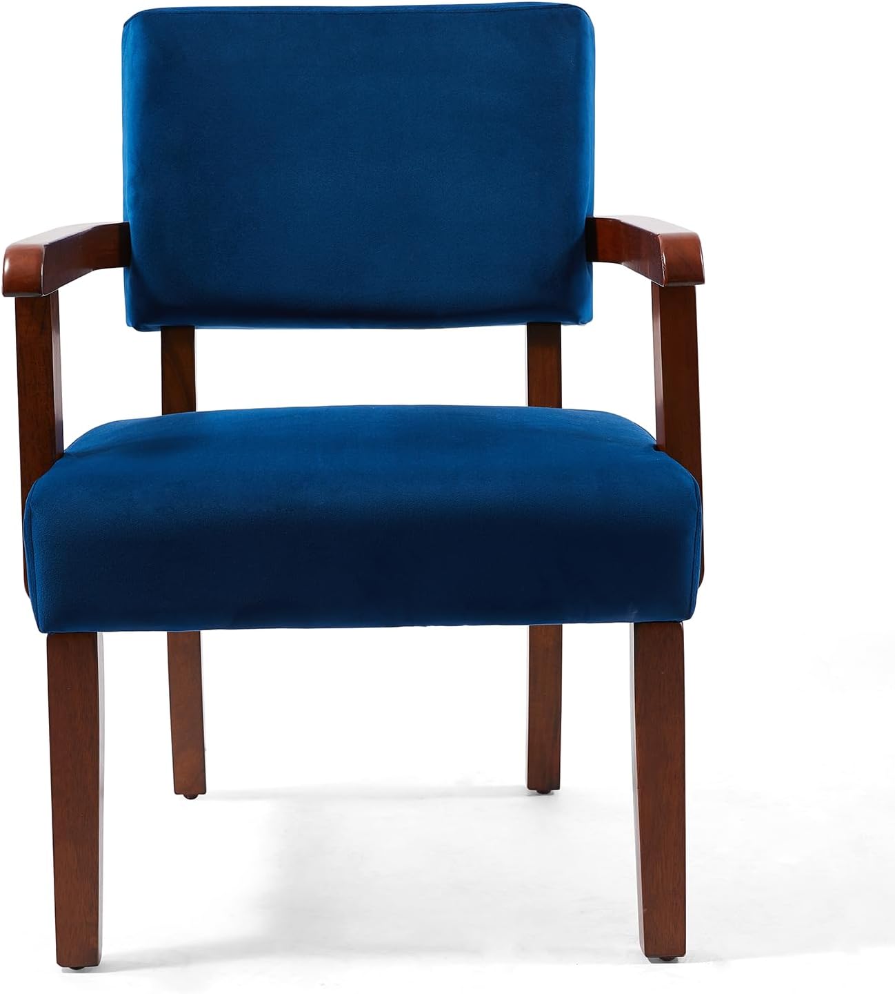 Accent Chair Set of 2 with Table, Living Room Chairs with Velvet Soft Seat & Armrests for Living Room Bedroom Reading Room Waiting Room (Velvet Navy)