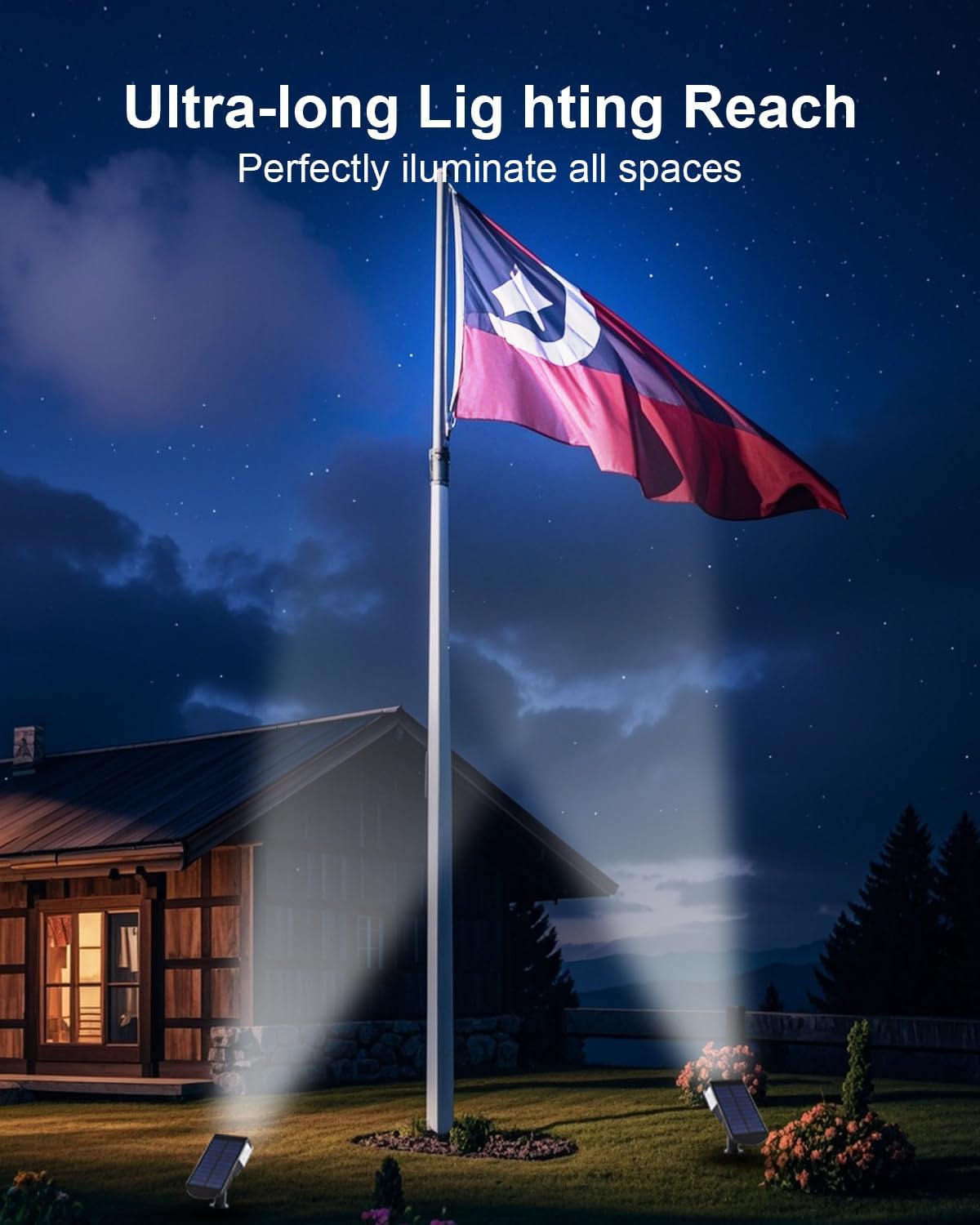 6 Pack Solar Powered Outdoor Spot Lights Outside Waterproof 20 LEDs Landscape Spotlights Dusk to Dawn for House Yard Tree, Plants, Walls, Path, Garden, Statues, Superior Accent Lamp Cool White