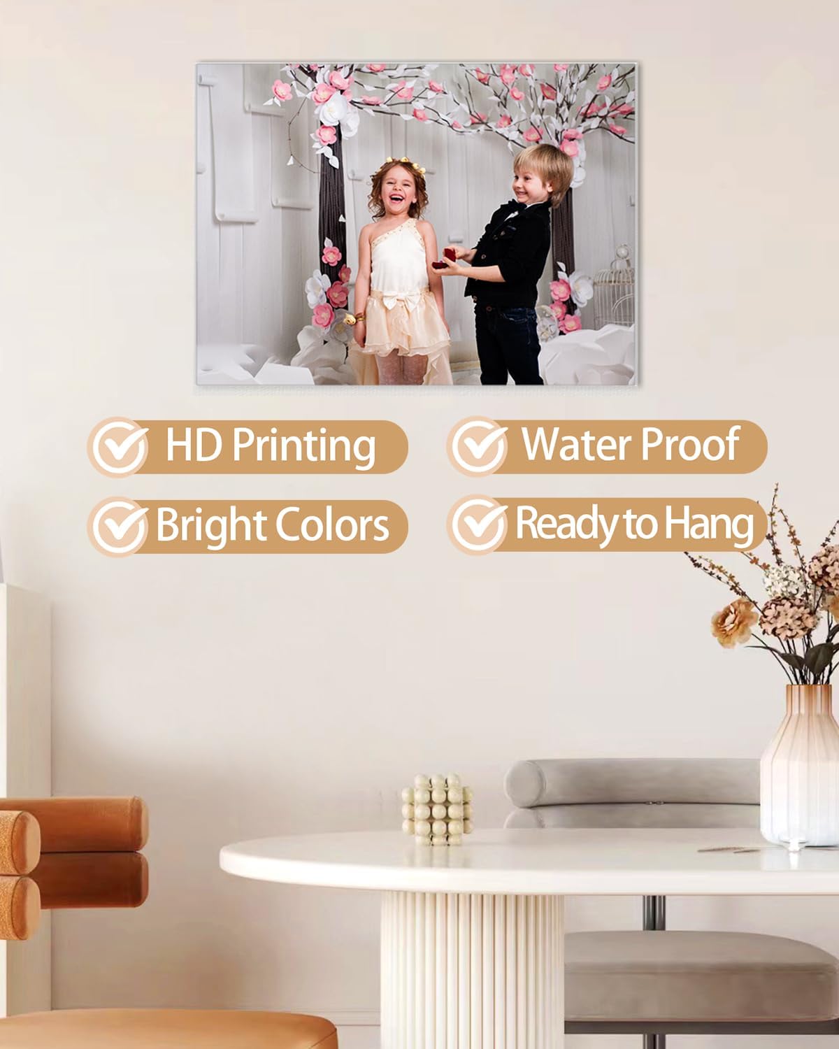 AbcCustomize Custom Canvas Prints,Transform Your Memories into Beautiful Art with Personalized Photo on Canvas,Personalized Canvas Wall Art for Home Decor, Gifts, and Keepsakes