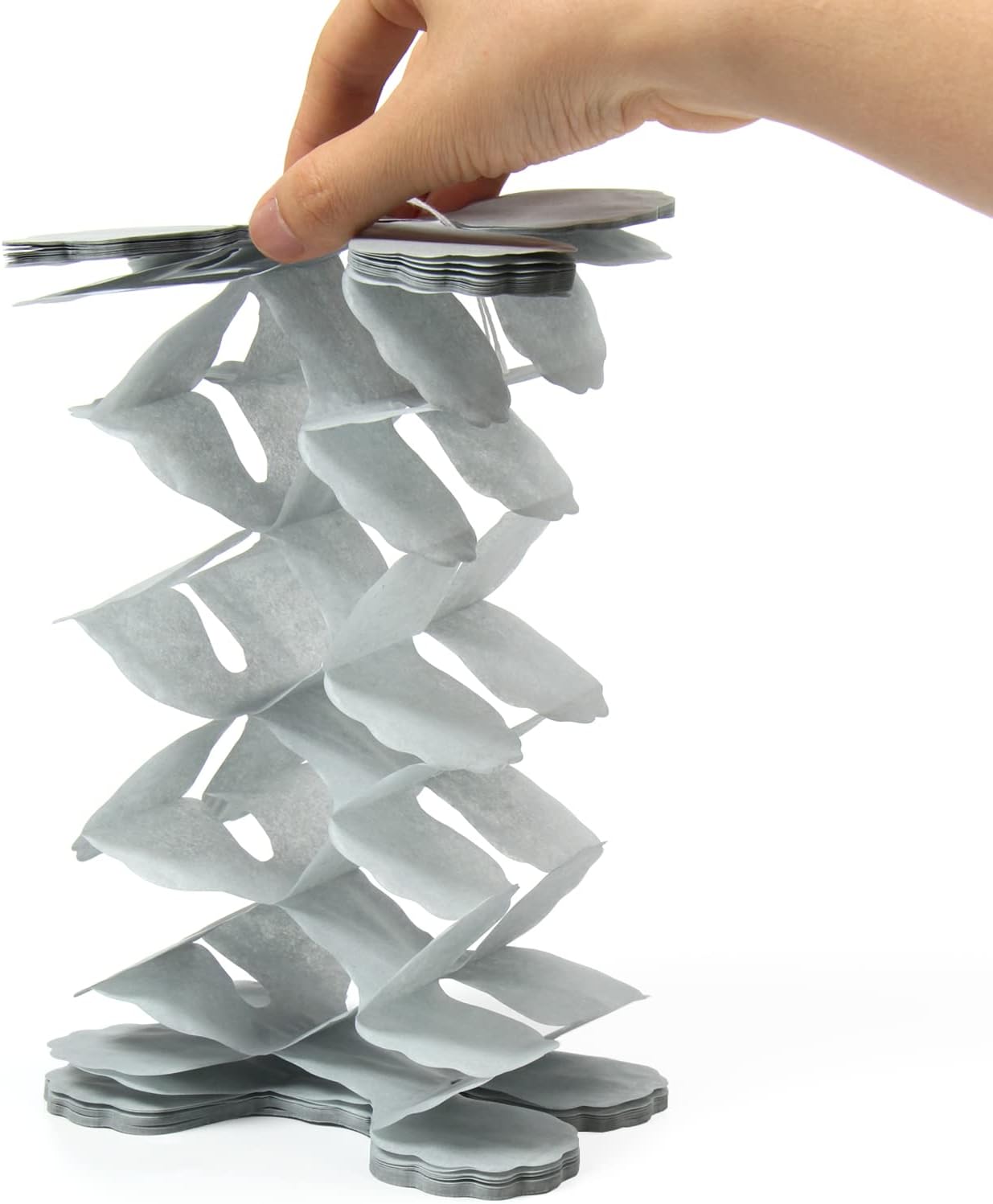 Black White-Silver Party-Decorations Streamers Garland - 157Ft Graduation Four-Leaf Clover Hanging Banner,Men Boys Birthday Engagement Wedding Baby Bridal Shower New Years Supplies Decor Hugtmr