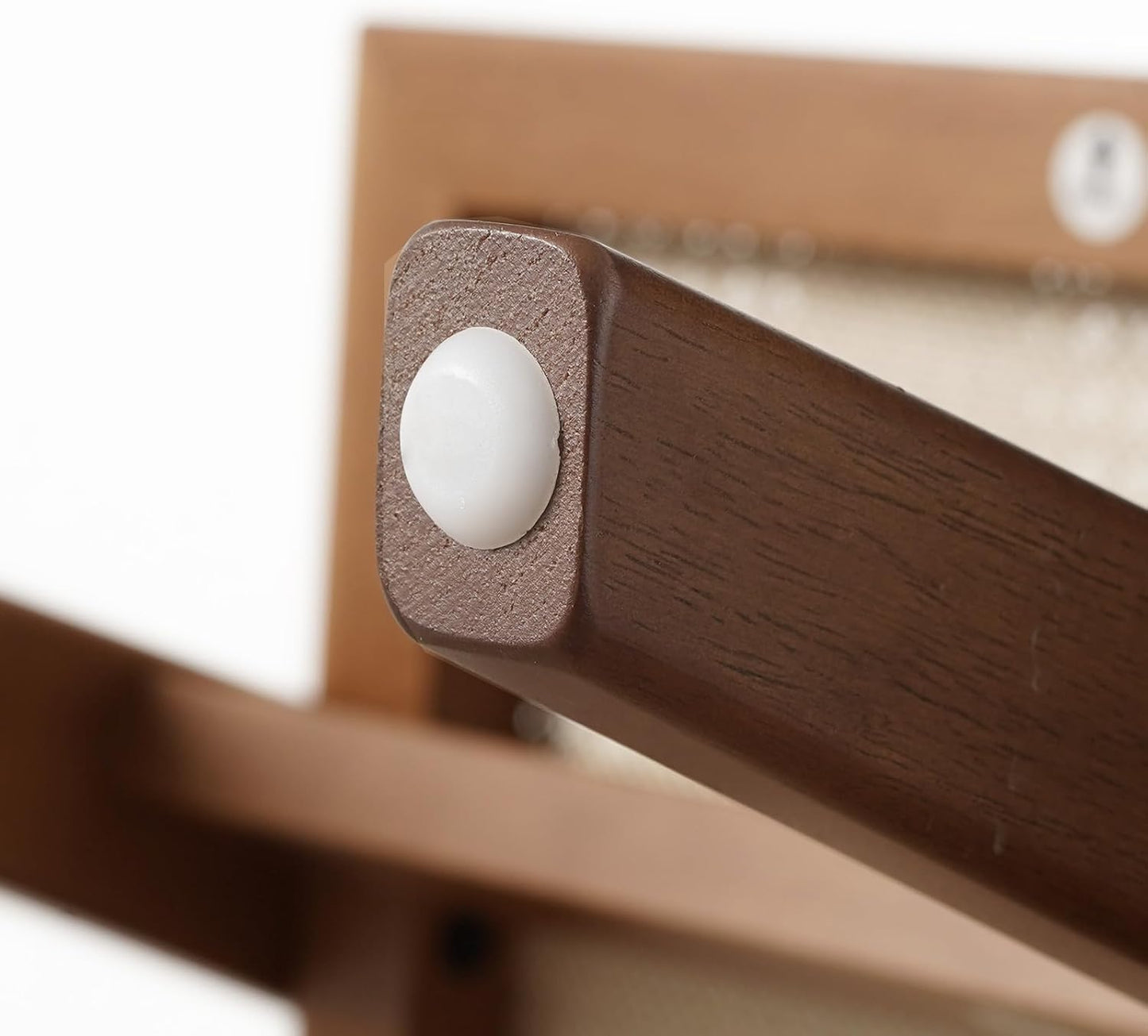 Rattan Walnut Mid Century Modern Dining Chairs Set of 6, Comfy Armchairs with Cane Back, Outdoor Kitchen Chairs for Multiple Rooms