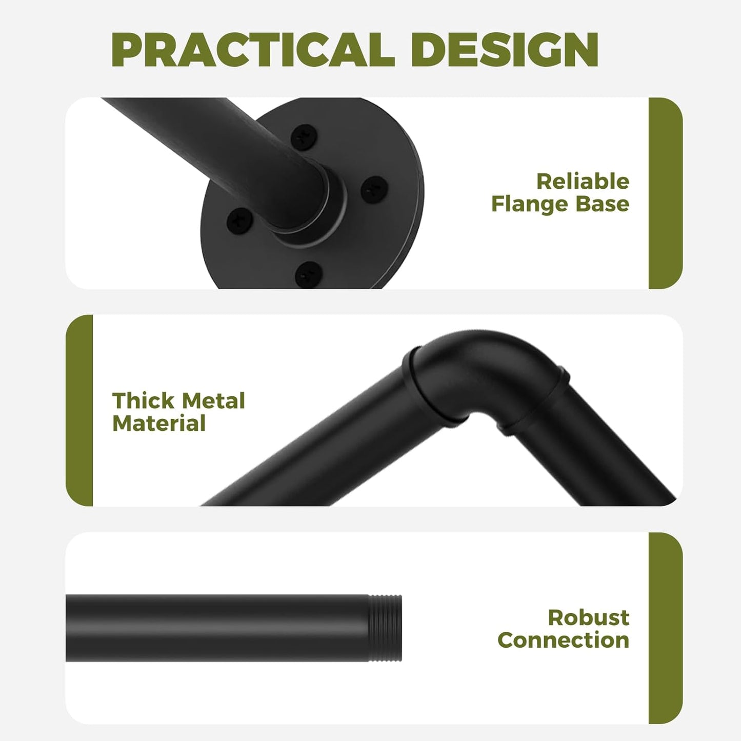 2Pc Hanging Planters for Indoor Plants Plant Hanger Indoor Hanging Plant Holder Black Metal Rod(Pot/Chain/Plant not Included