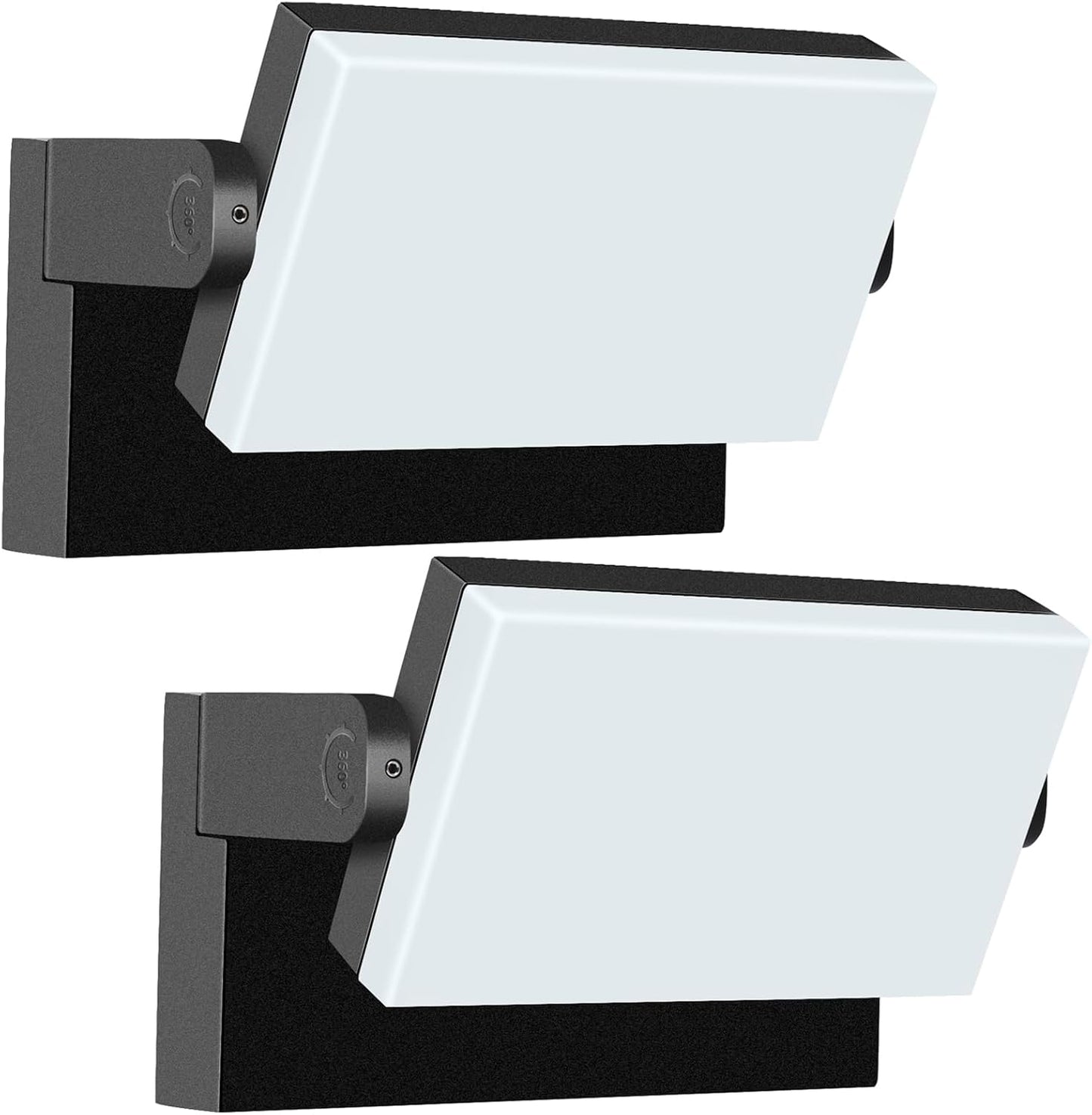 60W LED Outdoor Wall Lights with 360°Rotation, Flood Lights Outdoor 5000K 4000K 3000K 3 Colors Changeable,Outside Sconce Security Lights for Garage Barn Front Porch