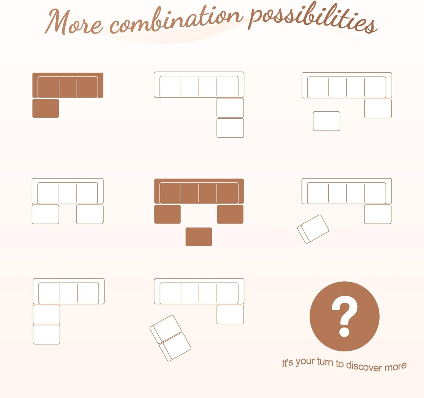 Hobestluk Modular Sectional Sofa Memory Foam Couch Oversized Sectional Sofa 3-Seater with Chaises Cloud Couch with Removable Cover U Shaped Sofa for Living Room (Plush White, U Shape)