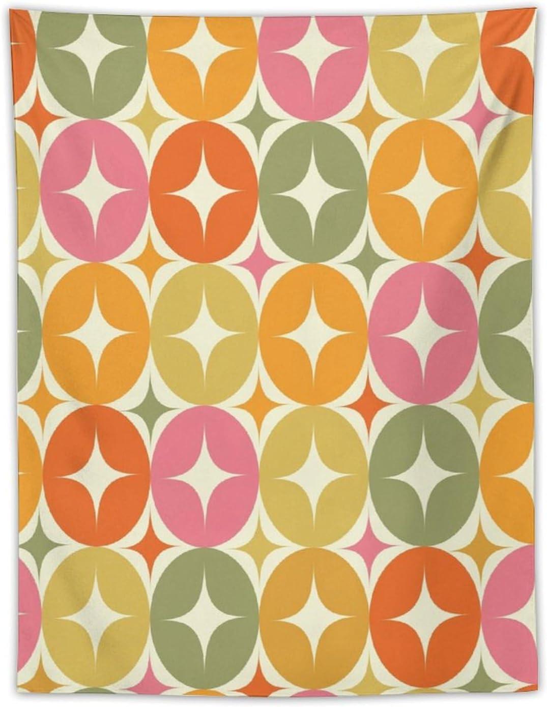 ICMOLYYENLO Abstract Cat Tapestry, Medieval Abstract Atomic Star Cat Vintage Home Wall Hanging Art Tapestry for Bedroom Living Room Dormitory 50x60 Inch