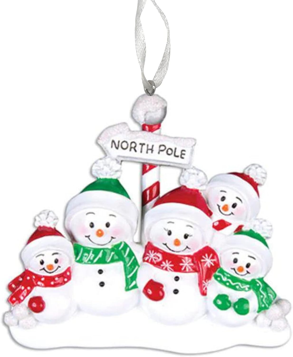 2025 Family Christmas Ornament – Personalized Ornament for Families – Custom Snowman Family Ornament – Holiday Tree Decoration Keepsake Gift (Snowman Family of 5)