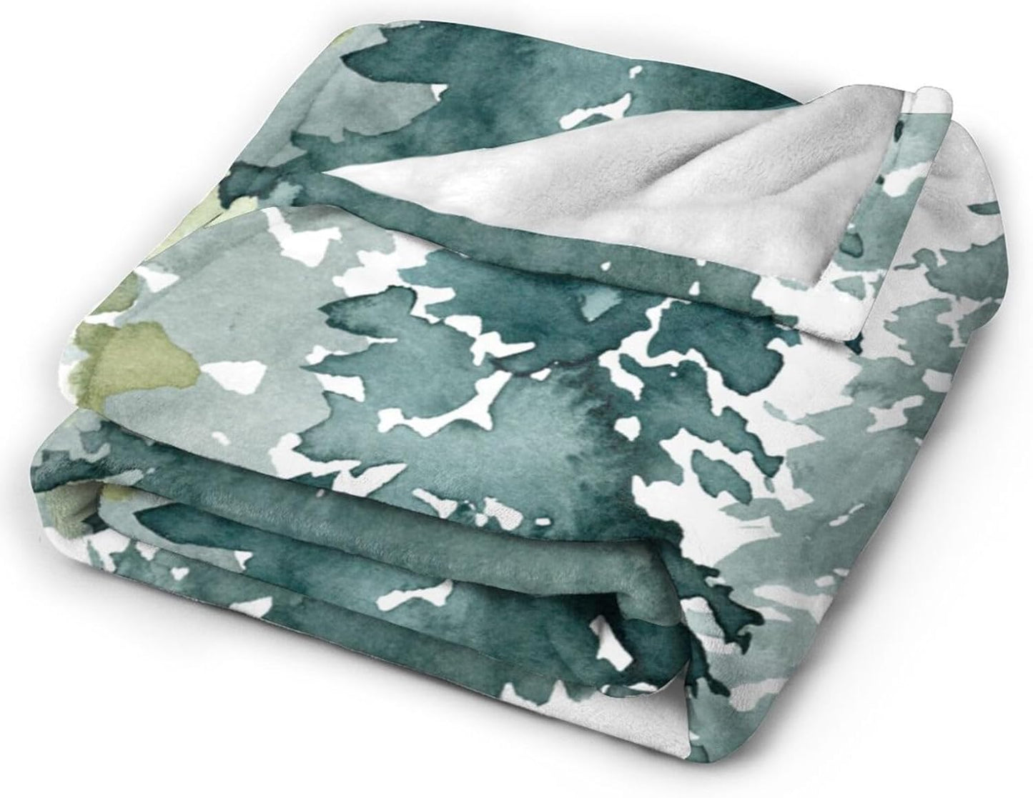 HGOD DESIGNS Watercolor Grey Fir Trees Forest Blanket,Coniferous Tree Decor Blankets Soft Warm Throw for Women Birthday, Home Living Room Decoration 40"x50"