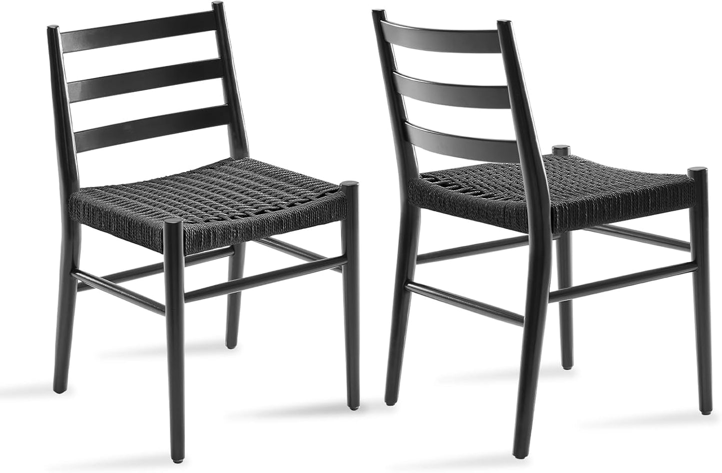 STARY Wood Rattan Dining Room Chairs with Comfortable Woven Seat,Fully-Assembled