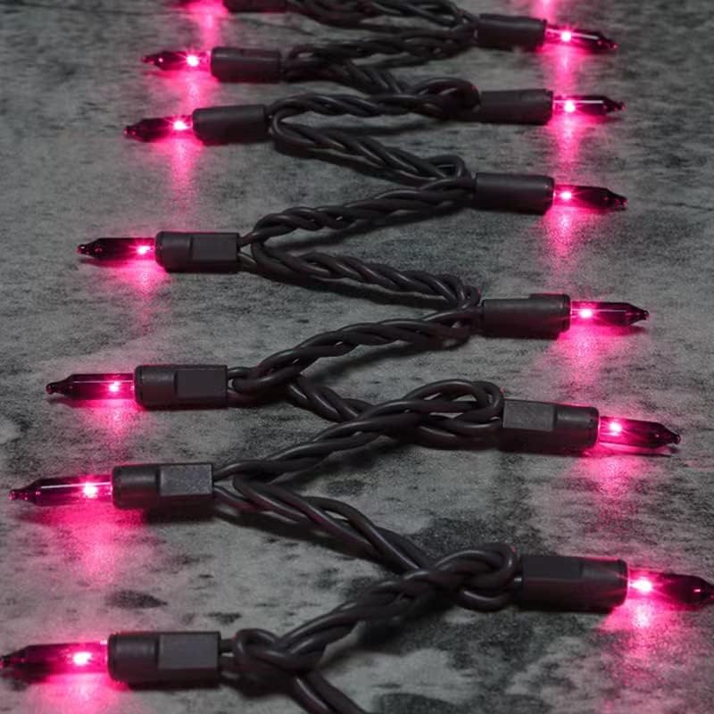 Brown Wire, Purple Incandescent Bulb 300(150L*2pcs) Mini String Lights for Indoor Halloween Tree Home Party Festival Decoration