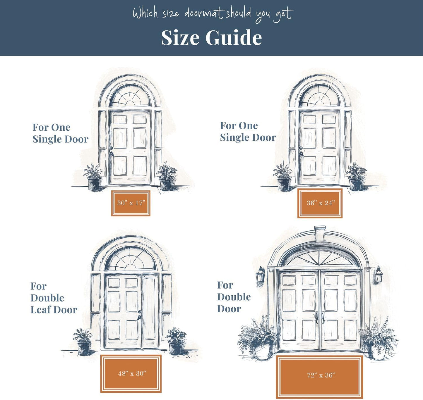 Barnyard Designs Natural Coco Coir Heavy Duty Backing Doormat - Large Cute Non-Slip Front Door Welcome Mat for Outside Entrance or Porch Entry, Brown (24x36, Paws)