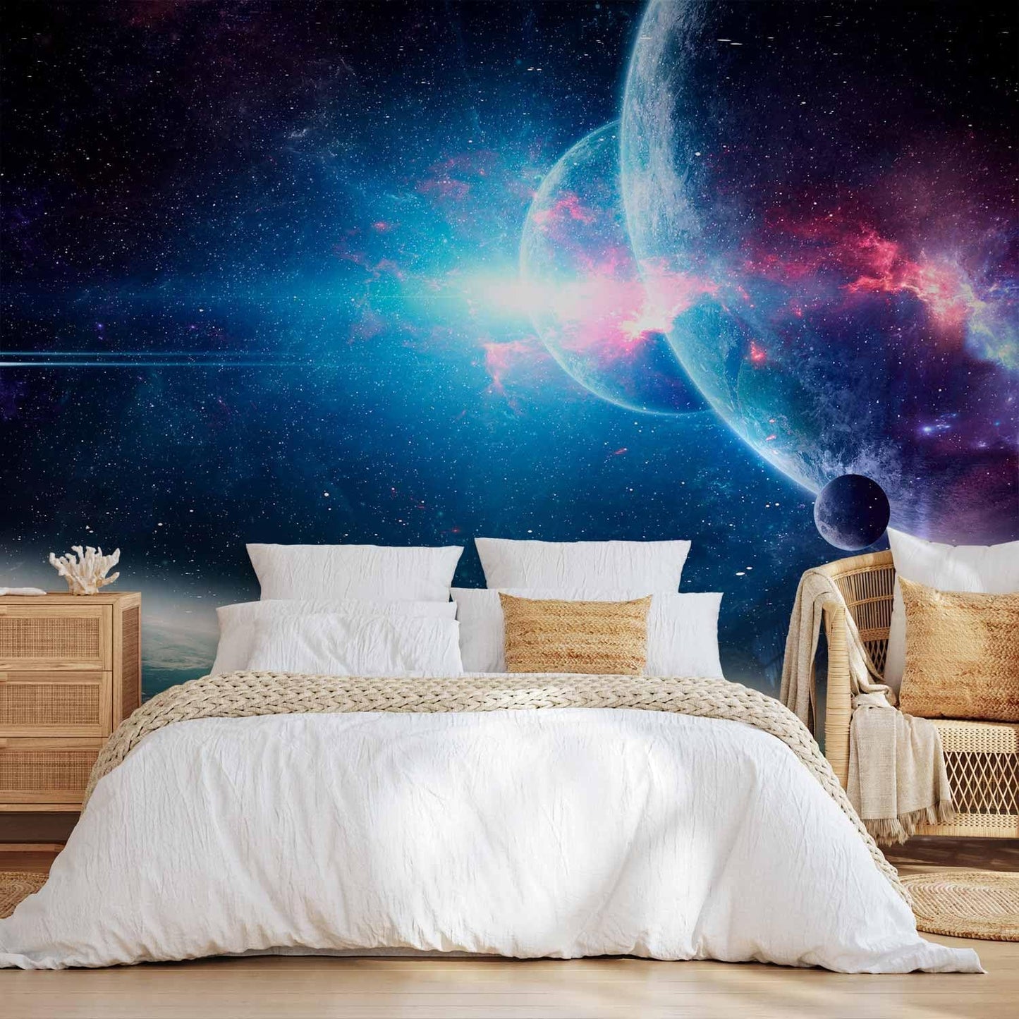 artgeist Premium Wall Mural Cosmos Galaxy 197x138 in - Non-Woven Wallpaper Fleece Wall Decor Photo Print Picture Image Design Stars Solar System Universe Space b-C-10047-a-a