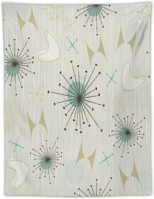 ICMOLYYENLO Boho Medieval Cat Tapestry, Abstract Atomic Starburst Geometric Aesthetic Art Wall Hanging For Bedroom Living Room Dormitory 60x80 Inches