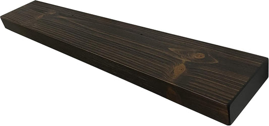 joelsantiques 30 Inch Wooden Floating Shelves for Wall - 30x6x2 in - Made of Natural Wood - Long Heavy Duty Rustic Wall Shelves for Bedroom - Perfect for Living Room, Kitchen - Mocha